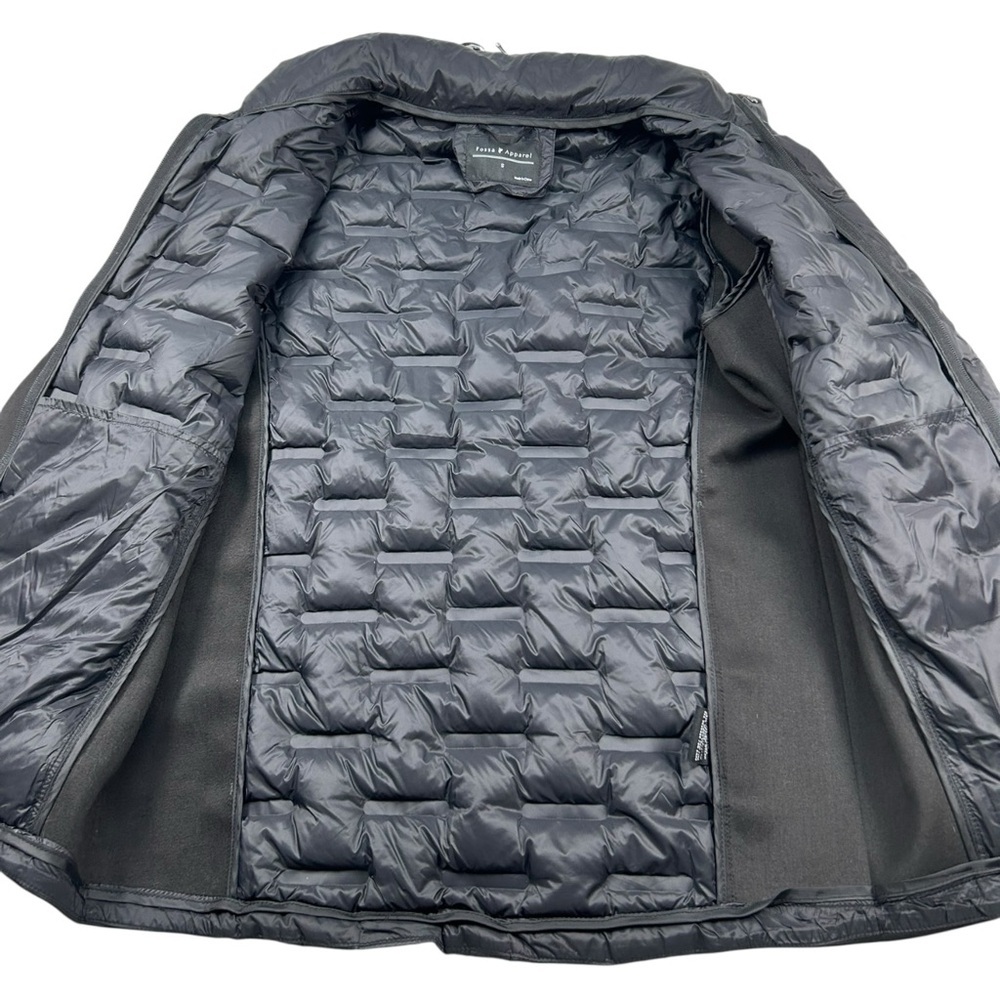 Fossa Apparel Hybrid Down Men Jacket Size S Black Lightweight Puffer New - Picture 6 of 16